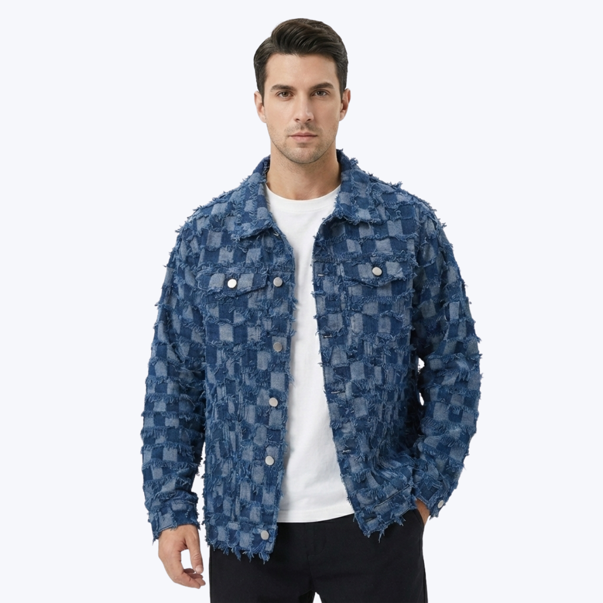 Men’s Textured Denim Jacket